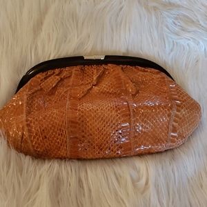 Snake Skin Embossed Clutch